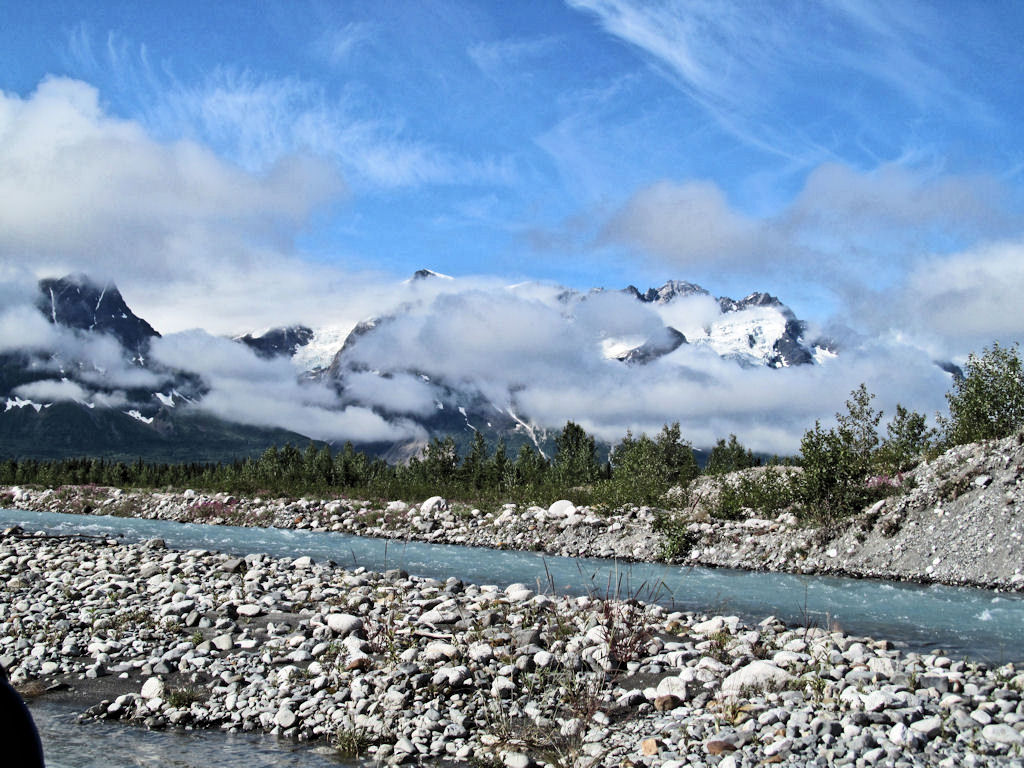 A melt Creek on commence vraiment la partie glaciaire de la descente.