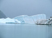Icebergs sur le lac Alsek.