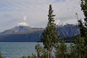 Arrivée au lac Kluane.