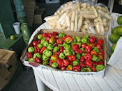 Piments au marché de St John.