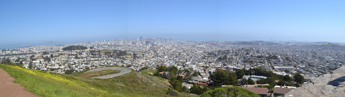 San Francisco vu de twin peaks.