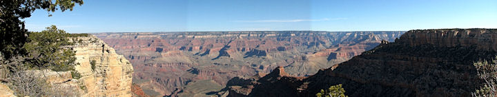 Le grand Canyon s'étend sur 450 km de long.