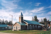 La petite église d'Old Crow.