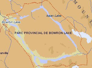 Carte du circuit des Bowron lakes