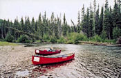 Début de la rivière après "Big Salmon lake".