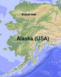Carte d'Alaska, localisation de la Kobuk