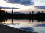 Coucher de soleil sur la Nisutlin.