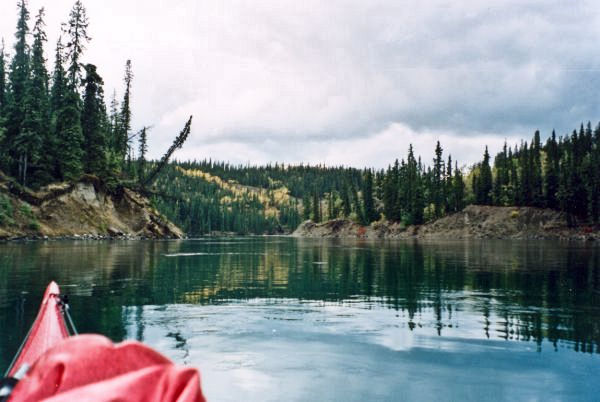 A l'approche de Whitehorse la rivière se reserre annonçant Miles Canyon.