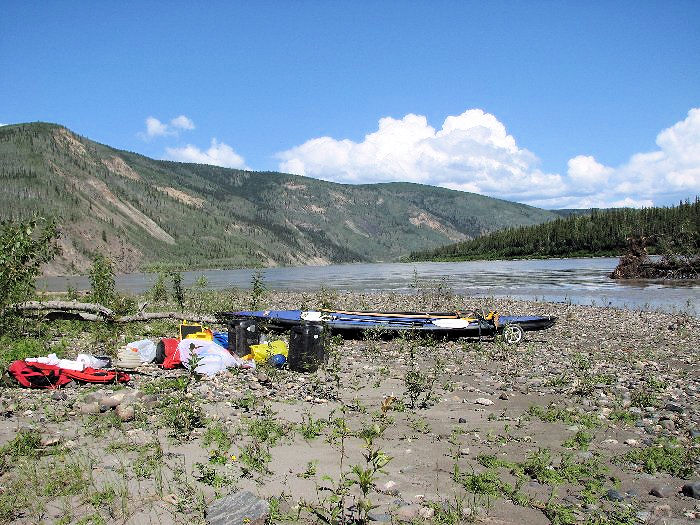 Camp sur Halfway Island.