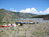 Camp sur Halfway Island.