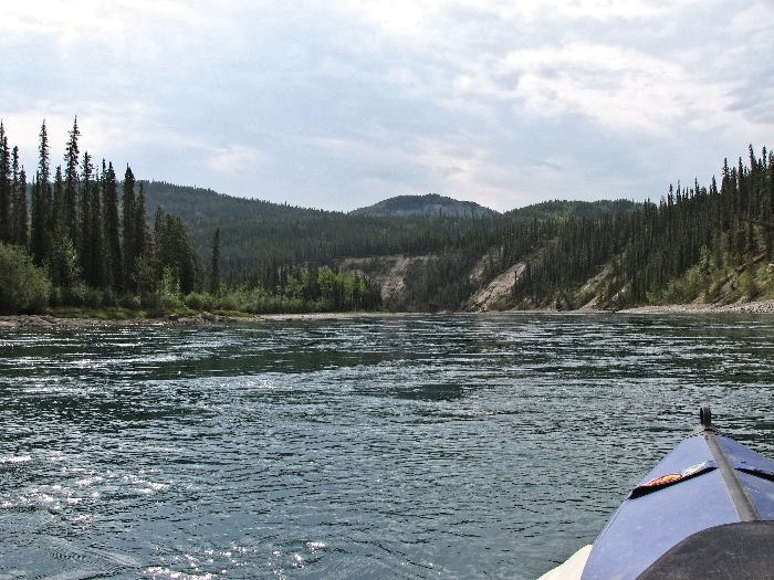 Thirty mile river, le niveau d'eau est encore très bas.