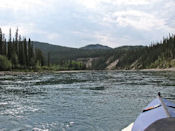 Thirty mile river, le niveau d'eau est encore très bas.